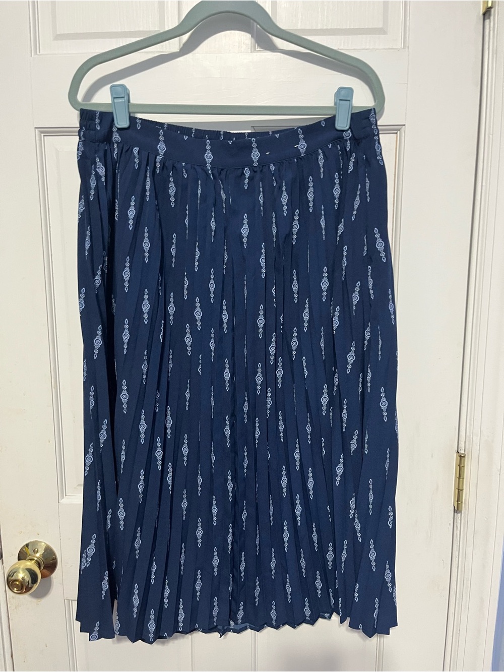 Croft & Barrow Printed Pleated Midi Skirt SZ L
